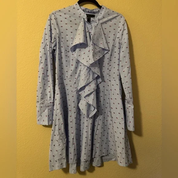 BCBGMAXAZRIA Chelsea Ruffle shirt dress - Picture 2 of 4